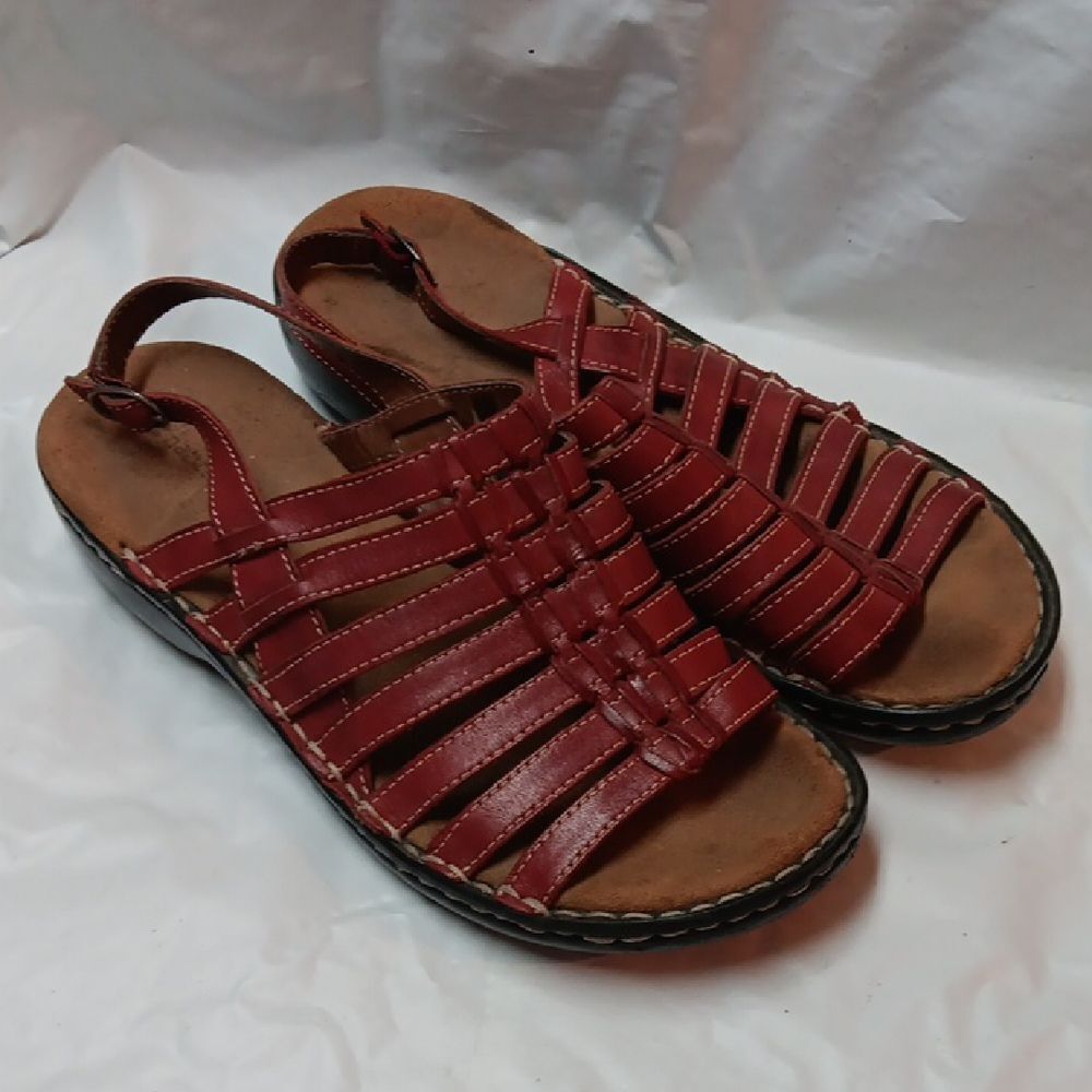 Naturalizer Comfort Women's Cinnamon Brown Hook And Loop Sandals Size 8.5M